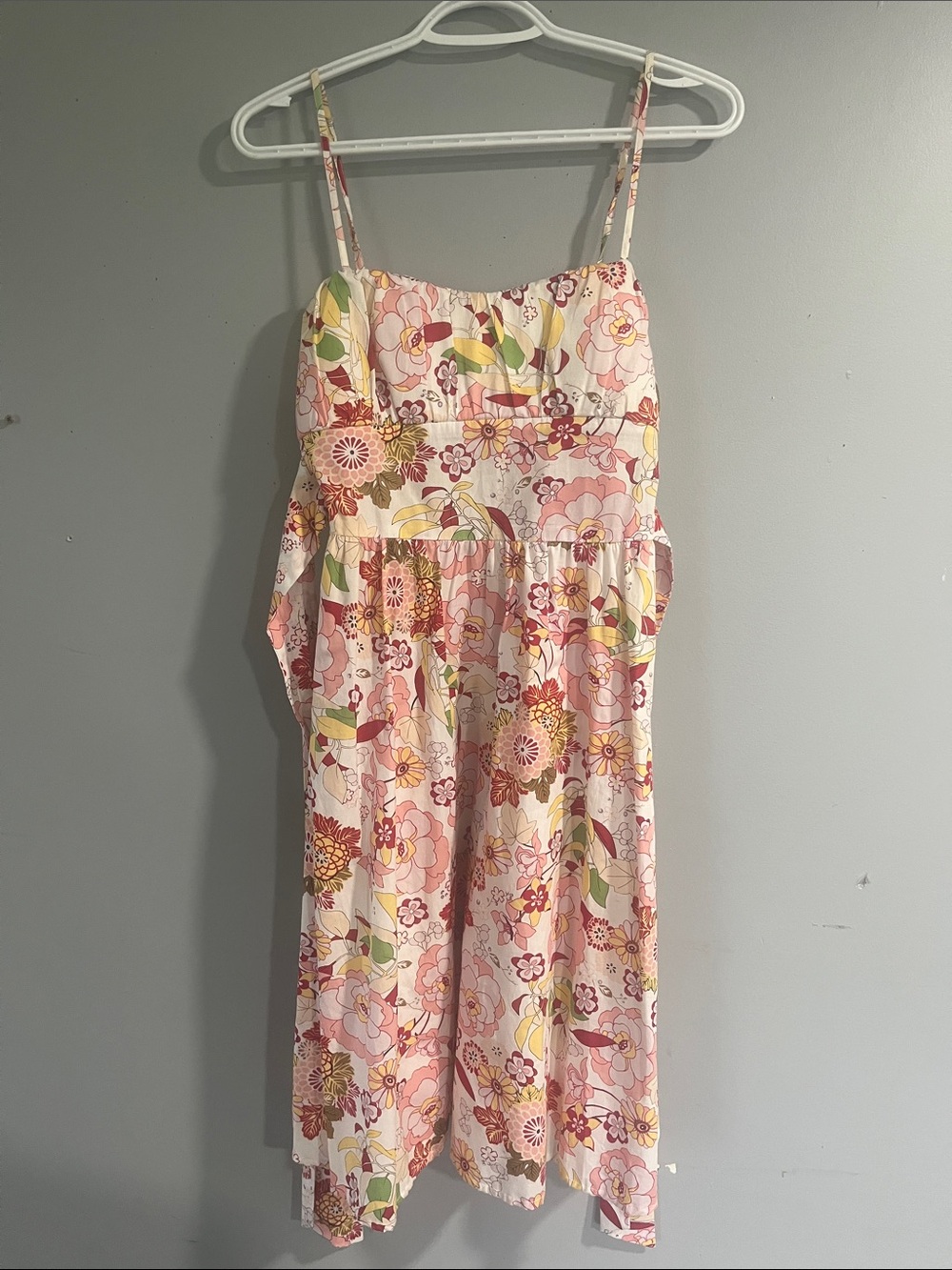 Ambiance Pink Floral Midi Dress with Padding